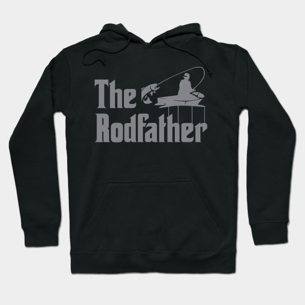 The Rodfather Funny Fishing Gift for Fisherman Hoodie by DragonTees